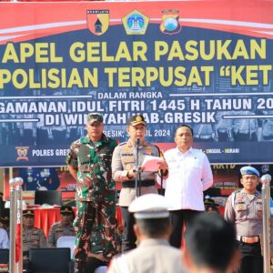 Polres Gresik Gelar Pasukan Operasi Ketupat Semeru 2024, Siapkan 4 Pospam dan Posyan Bunder