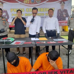 Dua Residivis Maling Motor di Mojokerto Berhasil Dibekuk Polisi Meskipun Berlagak Gojek