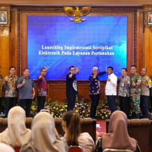 Pemkot Bersama Kantah Kota Mojokerto Launching Implementasi Sertipikat Elektronik, Lebih Aman dan Efisien