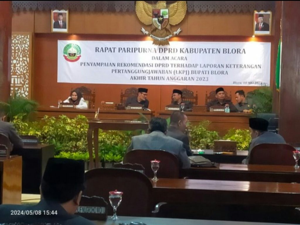 LKPJ Bupati dan Wakil Bupati Blora Anggaran Akhir Tahun 2023, Ada 4 Point Rekomendasi