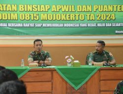 Tingkatkan Kemampuan Babinsa, Kodim 0815/Mojokerto Gelar Binsiap Apwil Puanter