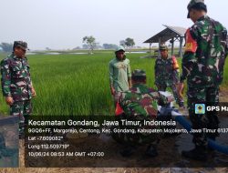 Pompa Air Brigade Alsintan Koramil 0815/18 Gondang Airi Persawahan