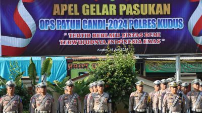 Apel Gelar Pasukan Operasi Patuh Candi 2024 Polres Kudus