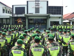 Kodim 0815/Mojokerto Gelar Pasukan Siap Amankan Pilkada Serentak 2024