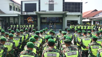Kodim 0815/Mojokerto Gelar Pasukan Siap Amankan Pilkada Serentak 2024