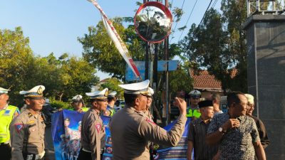 Operasi Patuh Semeru 2024, Polantas Ngawi Pasang Convex Mirror