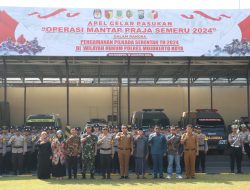 Sinergi Amankan Pilkada Serentak, Polres Mojokerto Kota Laksanakan Apel Gelar Pasukan Ops Mantap Praja