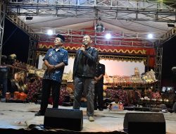 Desa Bandung Gelar Pagelaran Wayang Kulit, Wujud Syukur Atas Suksesnya Pelaksanaan TMMD 121 Mojokerto
