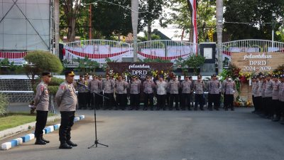 Polresta Banyuwangi Kerahkan Ratusan Personel Pelantikan DPRD Terpilih Berlangsung Kondusif