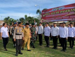 Sinergitas TNI – Polri Dalam Apel Gelar Pasukan Operasi Mantap Praja Seulawah 2024 di Kabupaten Bireuen