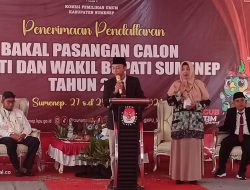 KPU Sumenep Secara Resmi Terima Berkas Pendaftaran Pasangan Faham Pada Pilkada Serentak 2024