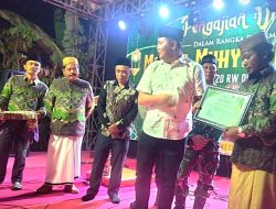 Kades Wonokerto Mendampingi Tokoh Agama Hadiri Peresmian Masjid Muhyiddin Karim dan pengajian Umum.