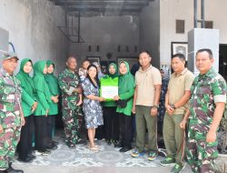 Wujud Perhatian & Kepedulian, Dandim Mojokerto Bersama Ketua Persit KCK Cabang XXX Sambangi Keluarga Anggota Sakit