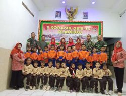Mengenal Kedisiplinan, TK Negeri Pembina II Kunjungi Markas Koramil Dlanggu