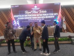 Komisi Pemilihan Umum Kota Mojokerto Menggelar Rapat Pleno Terbuka Rekapitulasi Dan DPT