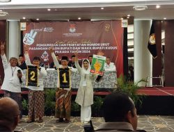Pengambilan Nomor Urut Pasangan Calon Bupati – Wakil Bupati Kudus Pilkada 2024