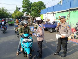 Operasi Zebra, Polisi Sasar Pedagang dan Pembeli di Pasar Tanjung Anyar Kota Mojokerto