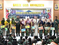 Tingkatkan Daya Kreativitas, Yayasan Kartika Jaya Koordinator Kodim 0815/Mojokerto Gelar Lomba Mewarnai Tingkat TK
