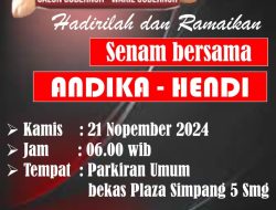 Senam Bersama Andika – Hendi Paslon No.1 Calon Gubernur dan Wakil Gubernur Jawa Tengah