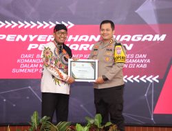 Kapolres Sumenep Terima Penghargaan dari Bupati Fauzi, Sebagai Inisiator Ketahanan Pangan