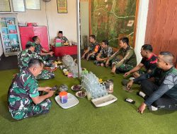 Salurkan Bansos Program Sedekah Prajurit, Kodim 0815/Mojokerto Bangun Bak Sampah di Griya Welas Asih Mambaul Hikmah