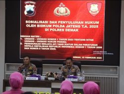 Bidkum Polda Jateng Sosialisasikan KUHP Nasional dan Penggunaan Senjata Api di Polres Demak