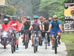 Dandim 0815/Mojokerto dan Kapolres Kompak Gowes, Wujud Soliditas TNI-Polri