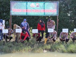 Abrasi dan Banjir Rob Meluas, Polres Demak Tanam 1.500 Pohon Mangrove