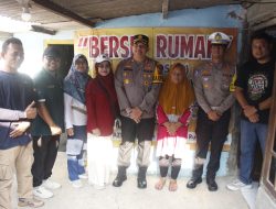 Kapolres Mojokerto kota Merangkul Masyarakat, hadir berikan Bantuan pembangunan rumah