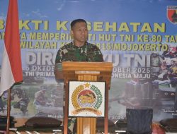 HUT ke-80 TNI, Korem 082/CPYJ Bersama Kodim 0815/Mojokerto Hadirkan Bakti Sosial & Kesehatan bagi Masyarakat