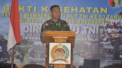 HUT ke-80 TNI, Korem 082/CPYJ Bersama Kodim 0815/Mojokerto Hadirkan Bakti Sosial & Kesehatan bagi Masyarakat
