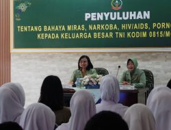 Persit KCK Cabang XXX Kodim 0815 Gelar Penyuluhan Bahaya Miras, Narkoba, HIV/AIDS, Pornografi dan LGBT