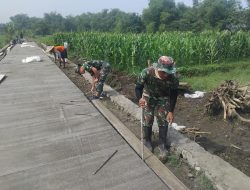 Semangat TMMD Ke-126 Masuki Hari Ke-19, Anggota TNI dan Warga Tetap Solid Tuntaskan Pembangunan Desa
