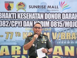 Kodim 0815/Mojokerto Gelar Donor Darah di Sunrise Mall, Dandim: Momentum Berbagi untuk Sesama dalam HUT ke-77 Kodam V/Brawijaya