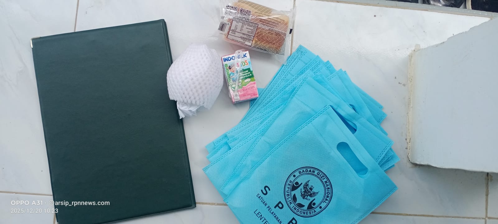 Menu dan kemasan MBG ditambah raport yang harus dibawa pulang siswa meskipun tanpa membawa Tas karena masa tenang