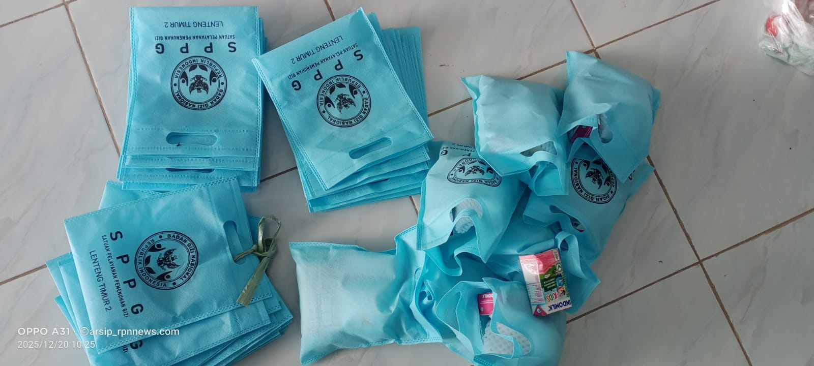 Kemasan mbg yang harus dikumpulkan dan dikembalikan ke pihak SPPG Lenteng timur 2