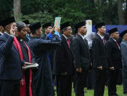 Sarat Nilai Historis, 78 Pejabat Pemkot Mojokerto Dilantik di Puncak Tidar
