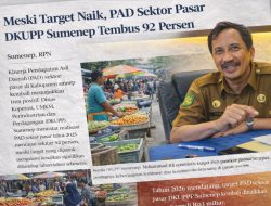 Meski Target Naik, PAD Sektor Pasar DKUPP Sumenep Tembus 92 Persen