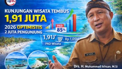 Kunjungan Wisatawan Sumenep Tembus 1,91 Juta, PAD Pariwisata Capai 85 Persen. Target Kadisbudporapar Optimistis 2026 Tembus 2 Juta Pengunjung
